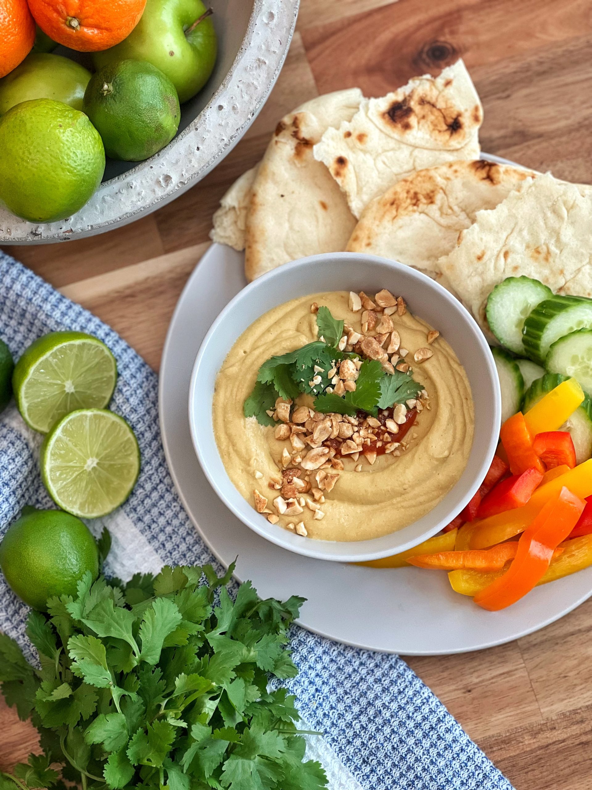 Thai Sriracha and Peanut Hummus