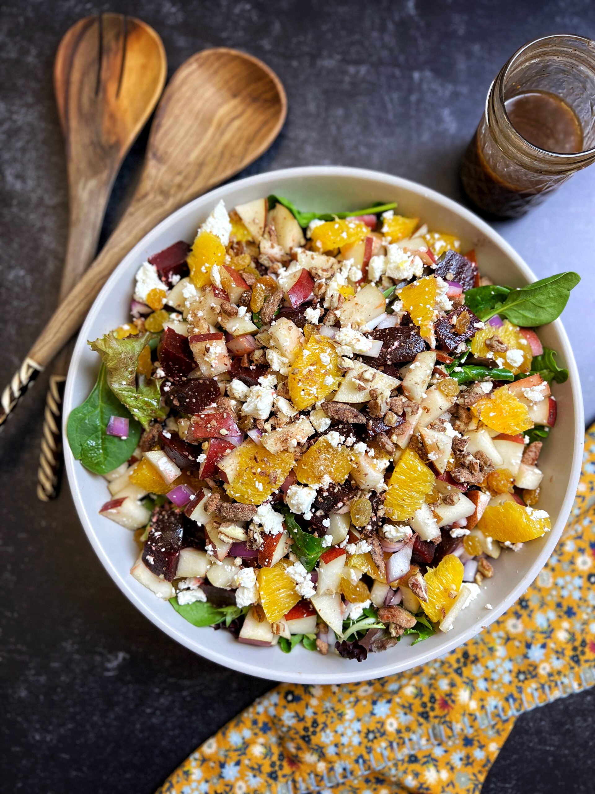 Beautiful Balsamic Beet & Winter Fruit Salad