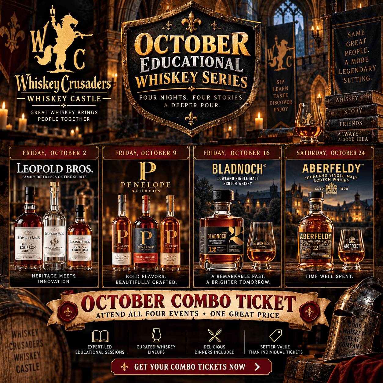 October Educational Whiskey Series Combo Ticket