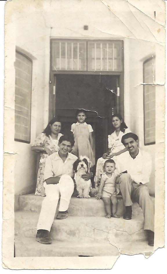 Our home with the family.