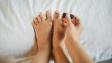 person doing a pedicure