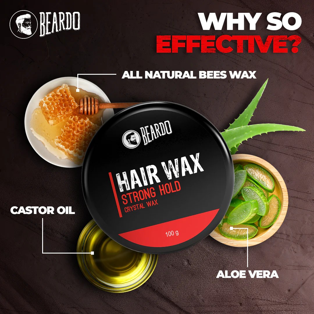 Beardo Strong Hold Crystal Gel Wax – 100gm