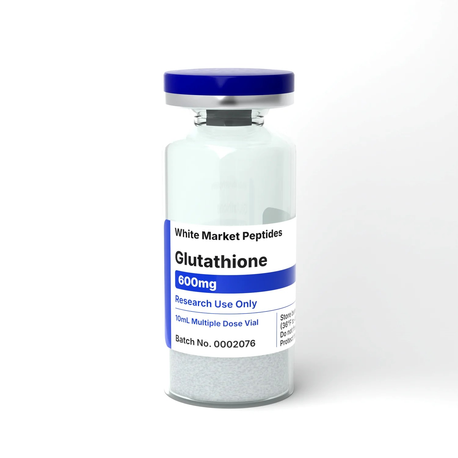 Glutathione 600 mg research compound vial