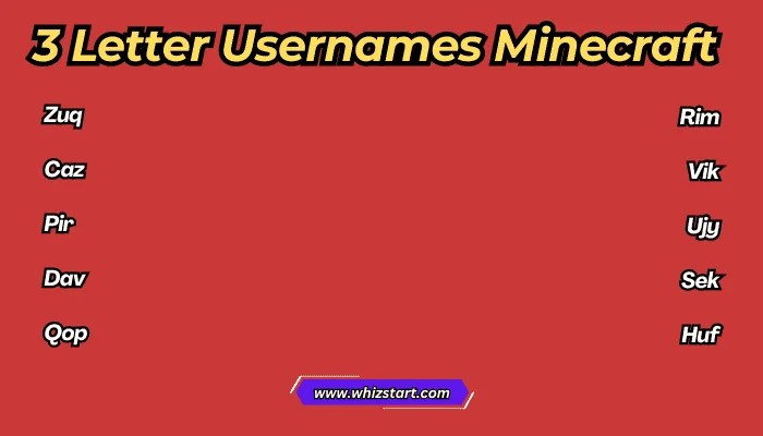 Top 3 Letter Usernames For Social Media And Gaming Updated List 3 Letter Usernames Minecraft 