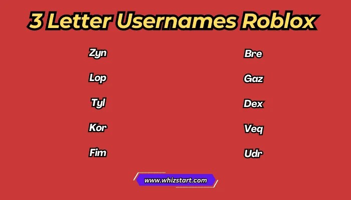 Top 3 Letter Usernames For Social Media And Gaming Updated List 3 Letter Usernames Roblox 