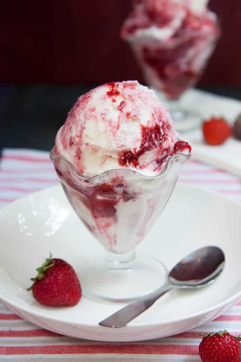 feta and strawberry swirl ice cream wholefully