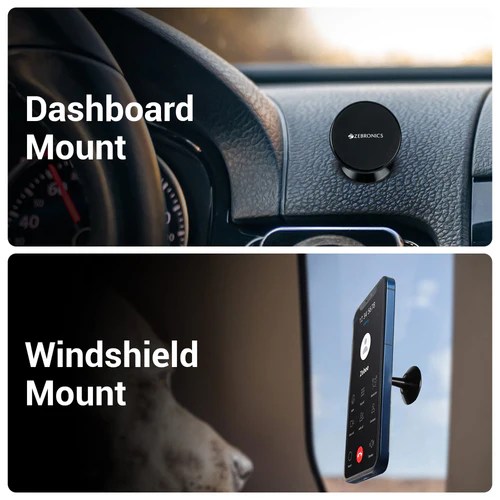 ZEBRONICS CMH50, Car Mobile Holder with Powerful Neodymium Magnets, 360? Rotatable, Safe & Strong, Anti-Skid Silicone Pads