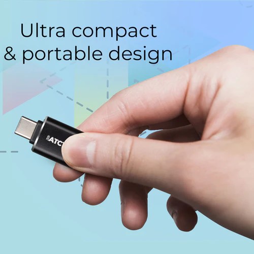 ZEBRONICS ATC1 USB Type A to Type C Converter, USB 3.0, High-Speed Data Transfer, Plug and Play