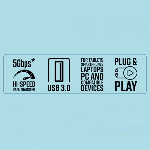 ZEBRONICS ATC1 USB Type A to Type C Converter, USB 3.0, High-Speed Data Transfer, Plug and Play