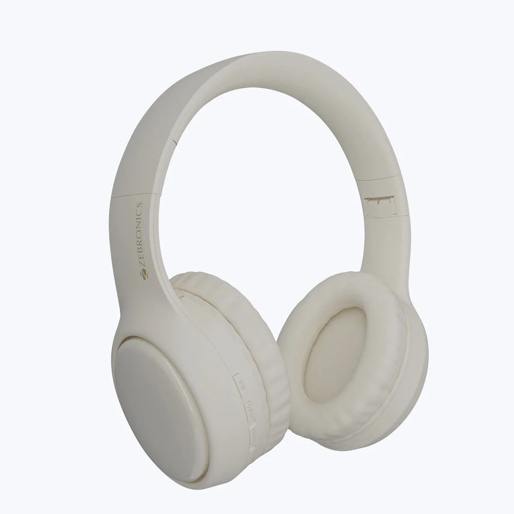 ZEBRONICS ZEB PARADISE PLUS Wireless Headphone BT & AUX Dual Pairing Type-C Charging ENC Call Function