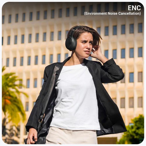 ZEBRONICS ZEB PARADISE PLUS Wireless Headphone BT & AUX Dual Pairing Type-C Charging ENC Call Function