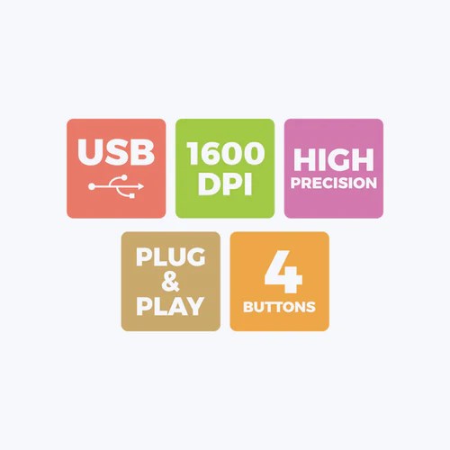 ZEBRONICS Dash 2.4GHz Wireless Mouse, Upto 1600 DPI