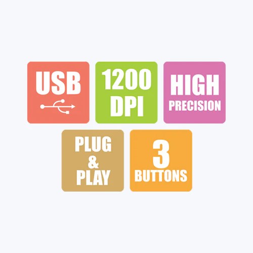 ZEBRONICS ZEB WING Wired Optical Mouse USB 2.0