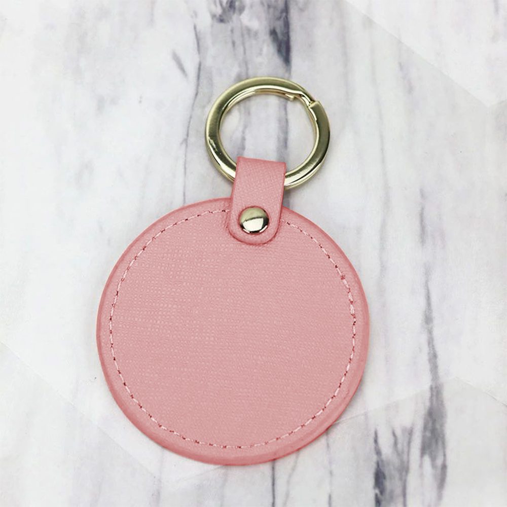 Custom Keychains - Round Keytags-Pink