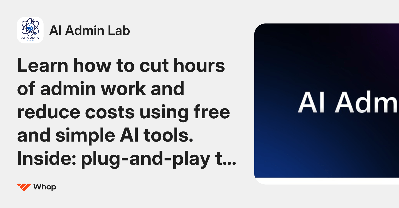 Ai Admin Lab Whop