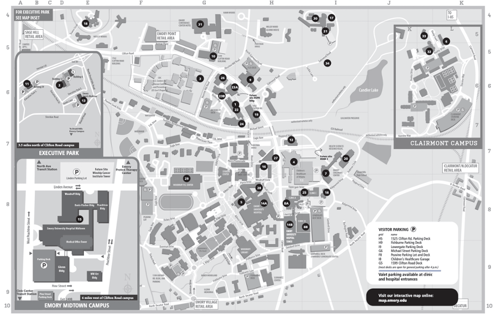 Emory Health Sciences And Related Facilities Emory University Whsc Map 