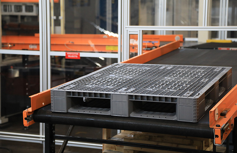 A pallet is manufactured at Monoflo