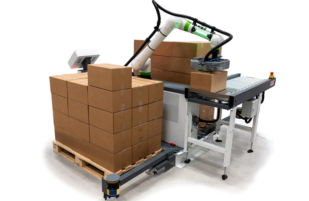 The new FlexLink RC20 palletizer.