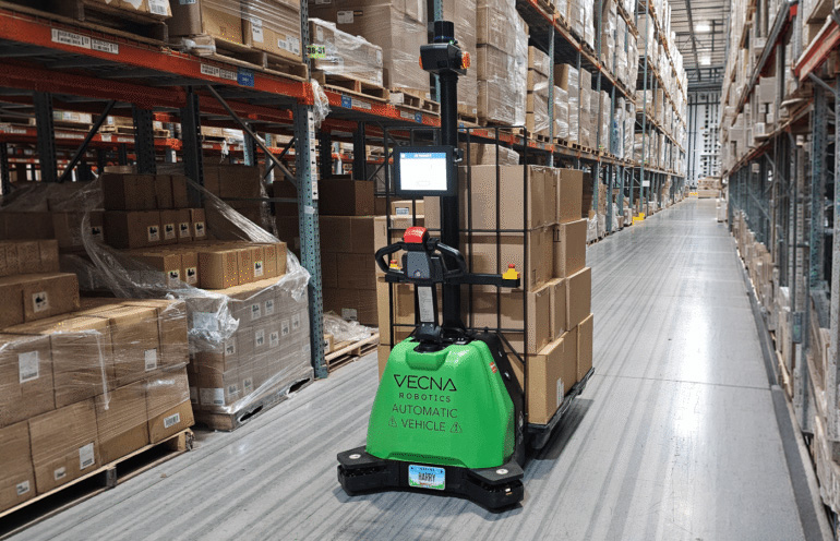 Lucas Systems has collaborated with Vecna Robotics on voice-directed case picking.