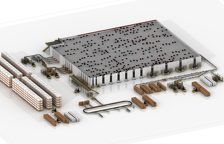 Rendering of an ASRS. AutoStore says its latest innovations enable