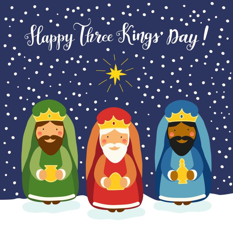 Three Kings Day Scrolller - Dark Background Collection - Mobile Quality