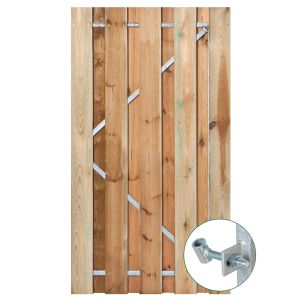 Tuindeur Solide op stalen frame | Grenen