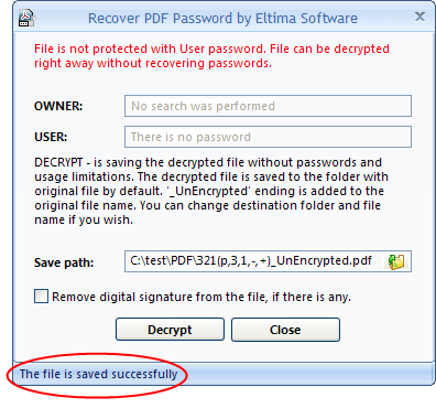 I just want to know , how to get a plain text from encrypted password(stored in wordpress database). Decrypt PDF Files with Recover PDF Password for Windows