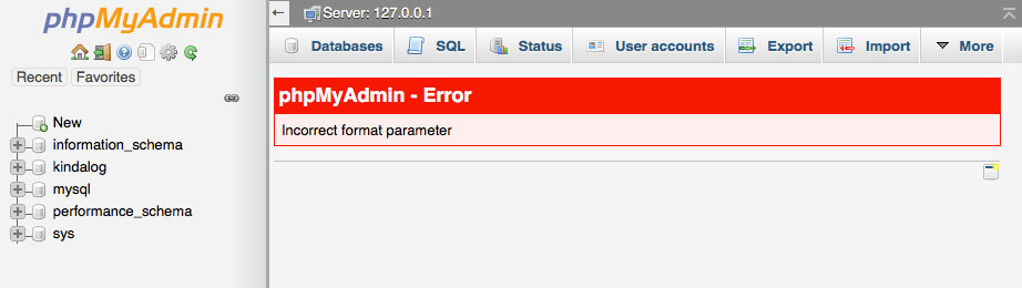 phpmyadmin xu ly loi incorrect format parameter khi nhap du lieu