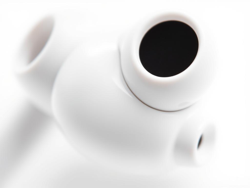 AirPod 2.0 showing ergonomic design and multiple ear tip sizes