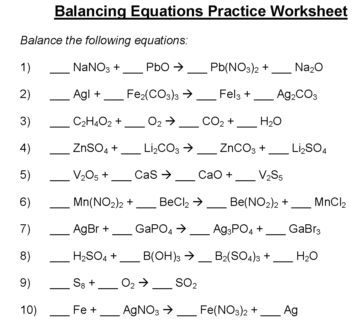 Balancing-equations-practice-worksheet