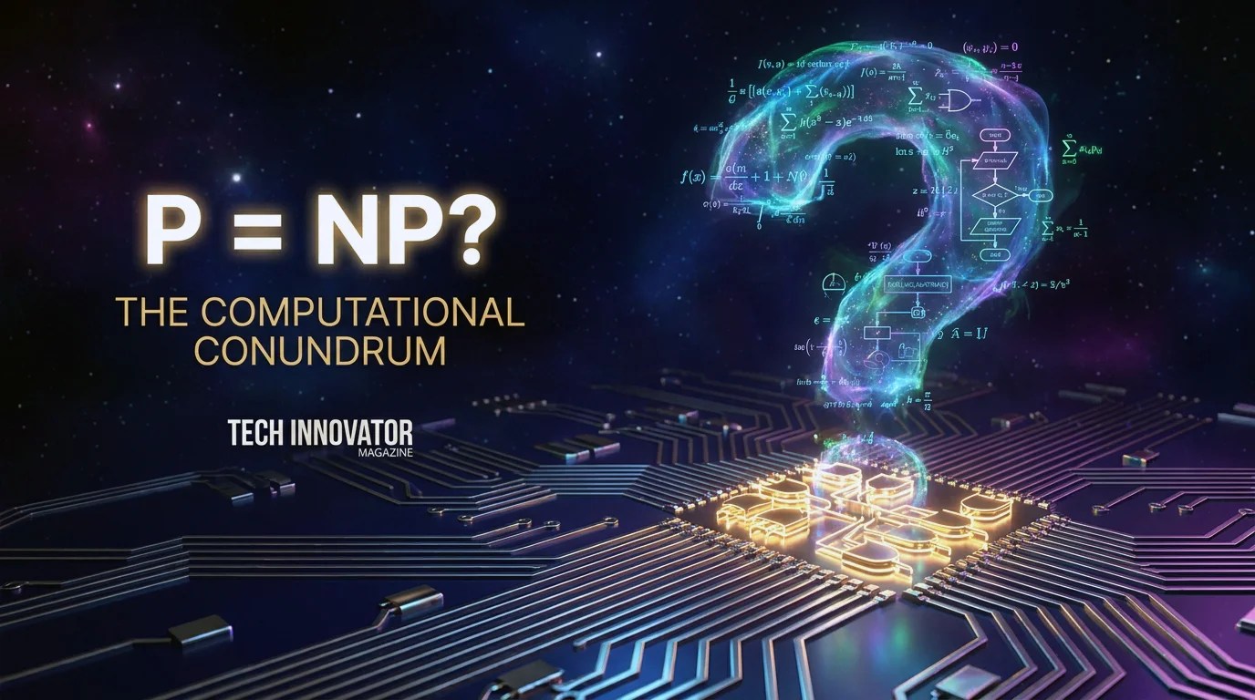 Futuristic glowing math equations representing the Millennium Prize Problems floating over a modern tech city.