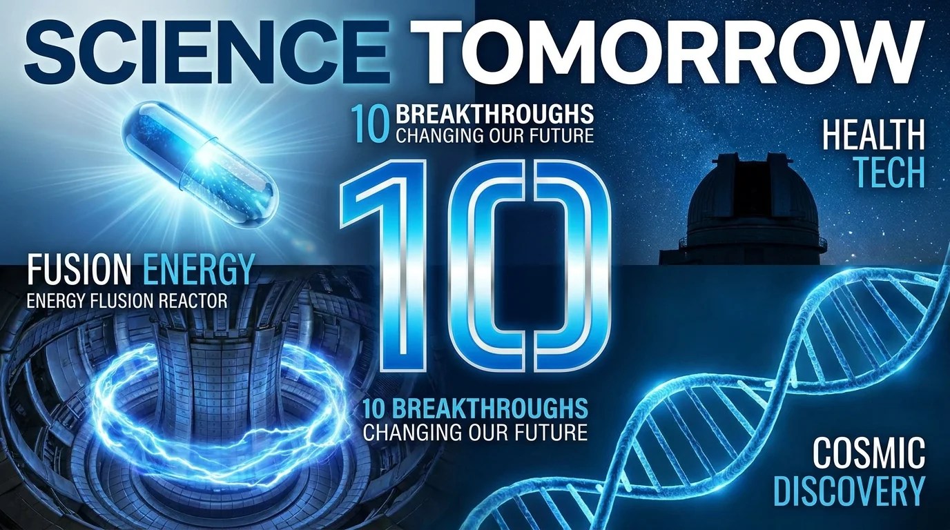 scientific breakthroughs of 2026 – collage of medicine, energy, space, and genetics innovations