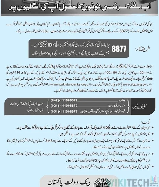 currency notes in pakistan number process