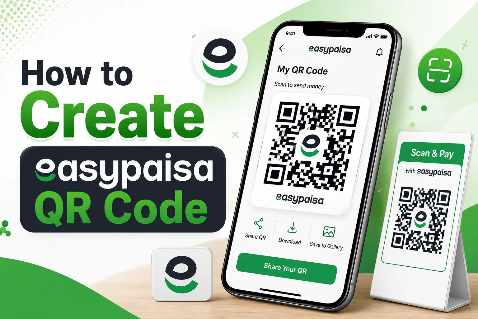 how to create easypaisa qr code