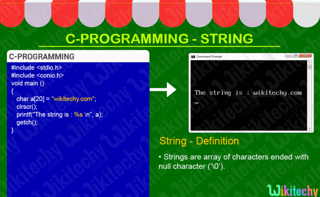 [100% Working Code] - C | C String | C Programming - C Tutorial - Wikitechy