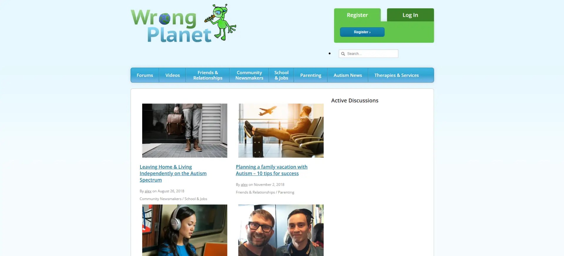 Wrong Planet site image