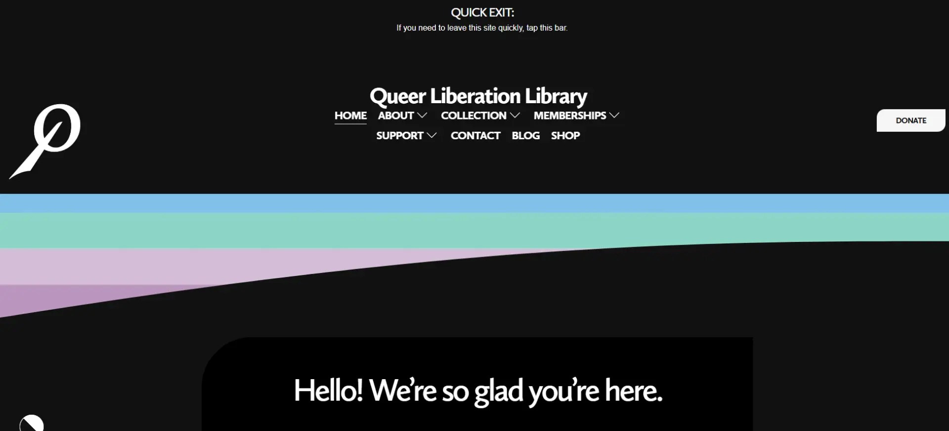 Queer Liberation Library site image