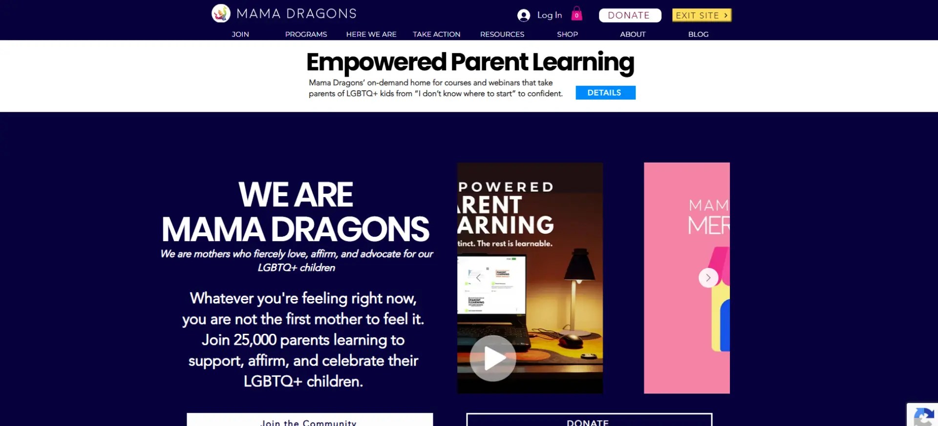 Mama Dragons site image