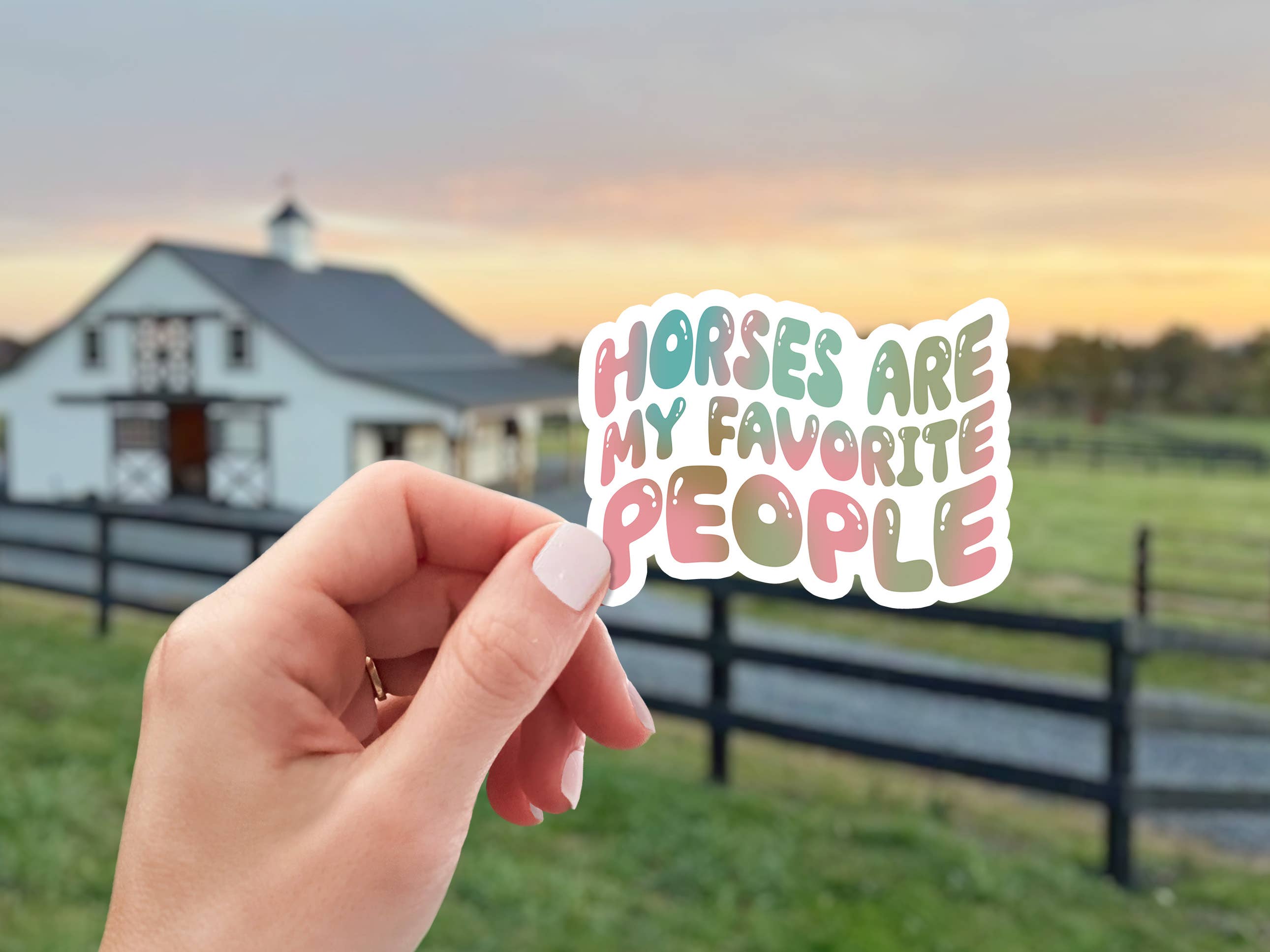 Horses Are My Favorite People Sticker - Image 1