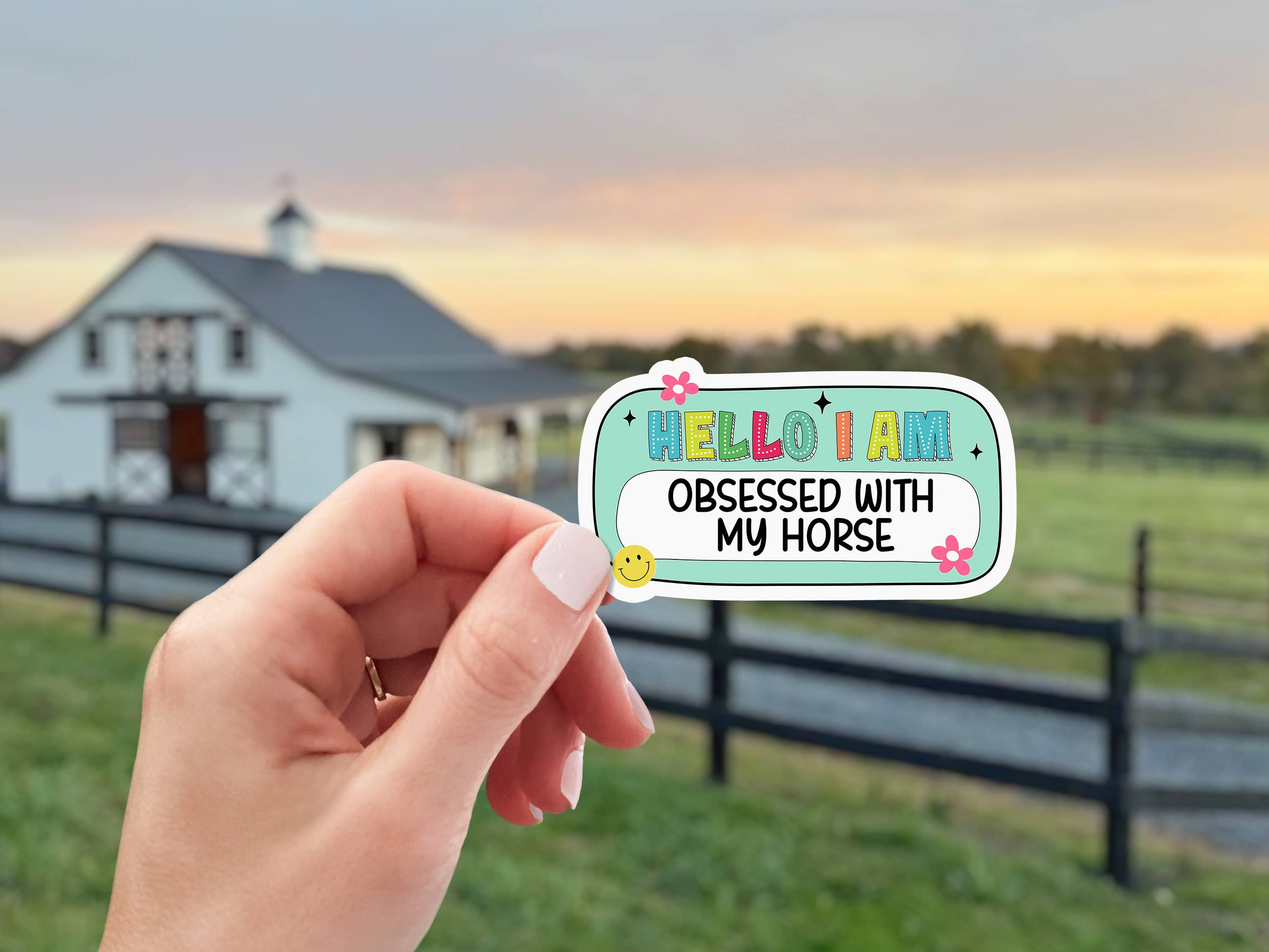 Obsessed With My Horse Sticker - Image 1