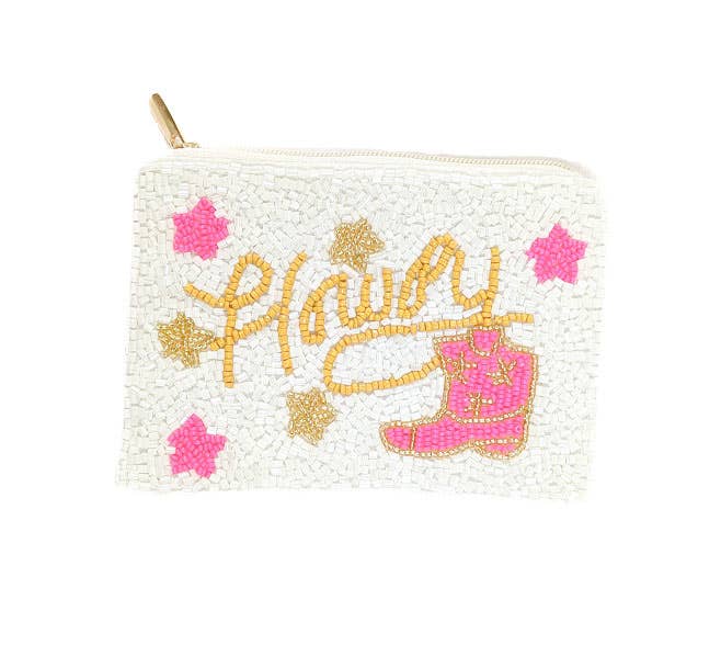 Howdy Beaded Coin Purse - Image 1