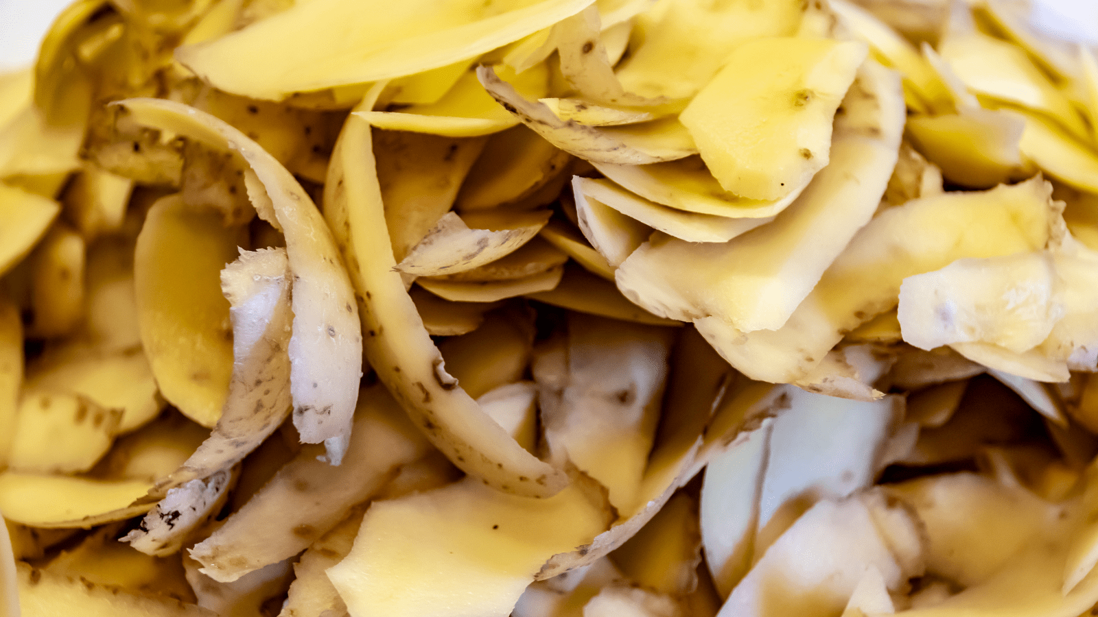 Potato shavings can be composted.