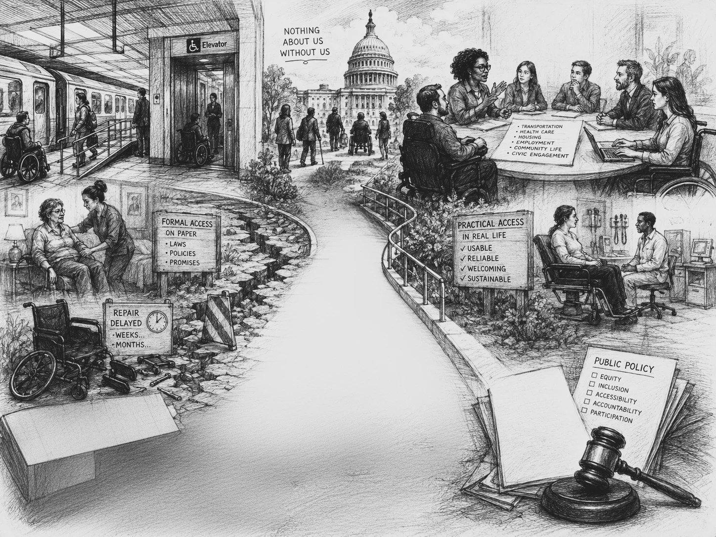 Access — illustration for The Space Between Access and Participation