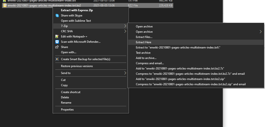 How to download and extract Wikipedia Cyber Net It