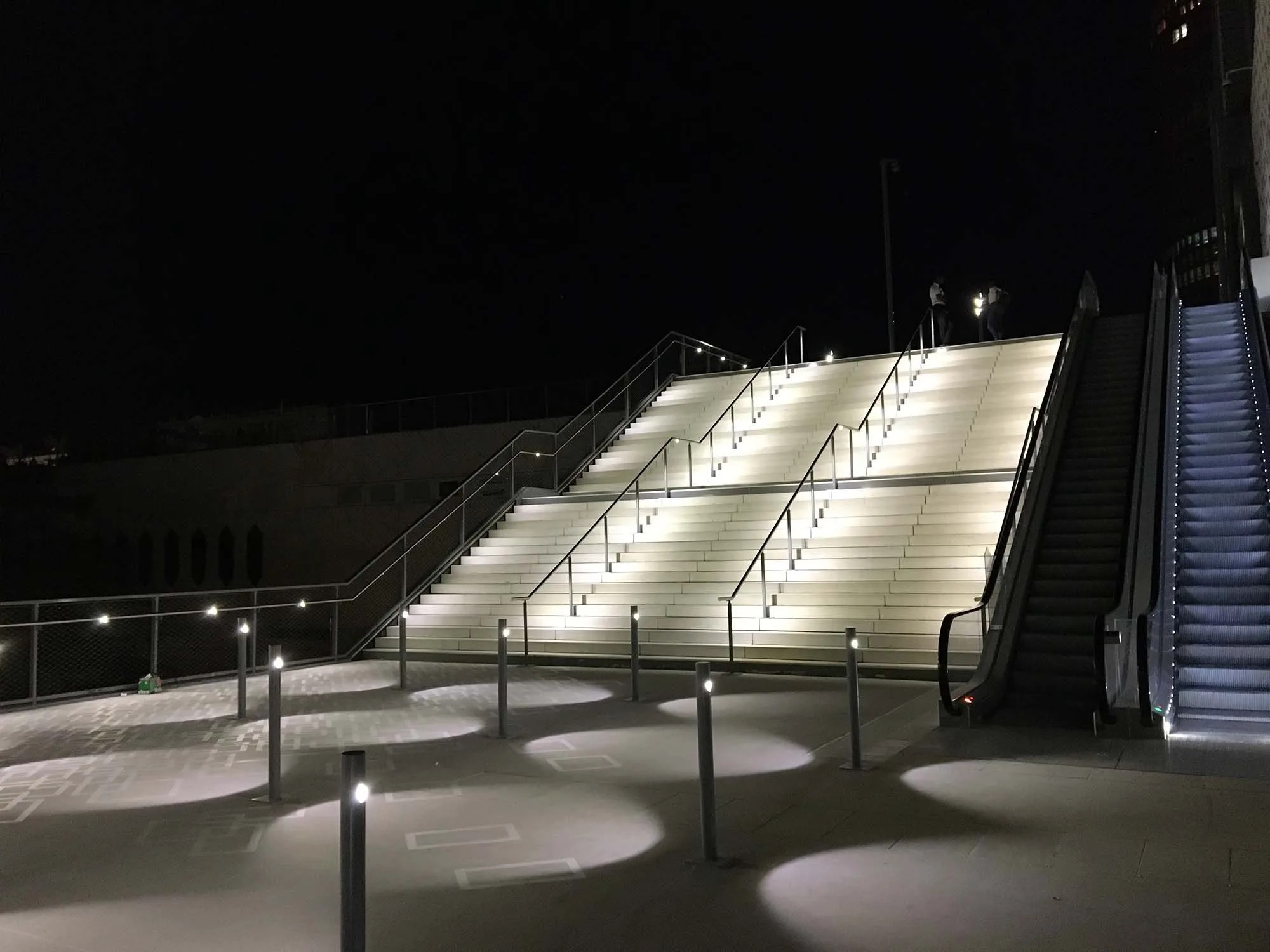 Planet Lighting MegaPuck illuminating a modern architectural landmark in Greater China