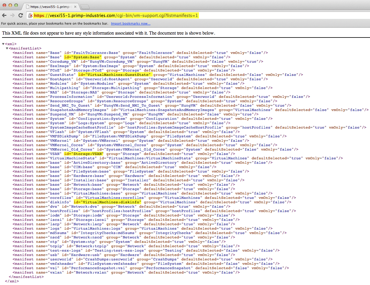How to generate specific support log bundles for vCenter & ESXi using vSphere API?