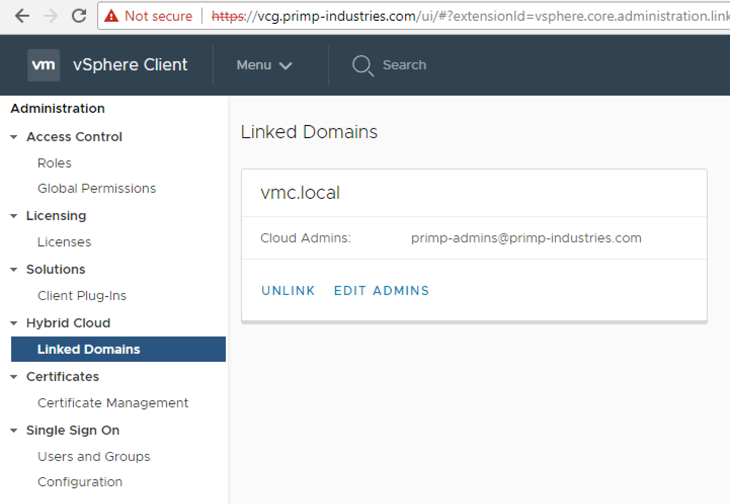 Enhancements to Hybrid Linked Mode (HLM) in VMC using the new vCenter