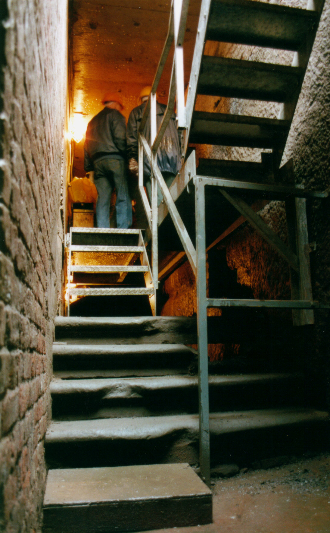 A mix of Williamson's original sandstone steps and our modern steel equivalent.