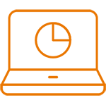Proxicom Icon Reporting Module A laptop with a graph on it