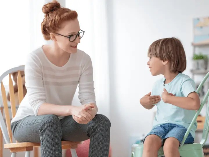 Child therapy session